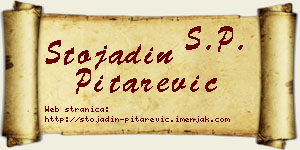 Stojadin Pitarević vizit kartica
